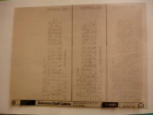 Ersatzteilkatalog Microfish Microfilm Scirocco/Golf Cabrio in Deutsch - Bild 1 von 1