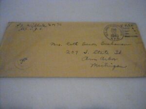 Greenland Censored Cover to Ann Arbor Michigan 1943. Submarine Chaser SC 704