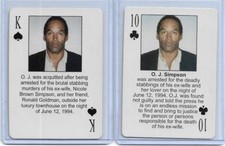BOTH 2003 STARZ BEHIND BARZ ~ O. J. SIMPSON PLAYING CARDS LOT