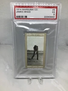 1914 Marsuma Famous Golfers #9 James Braid PSA 5 - Picture 1 of 2