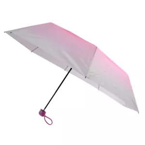 Compact Travel Sun & Rain Umbrella Windproof Portable Mini Folding Umbrella Pink - Picture 1 of 4