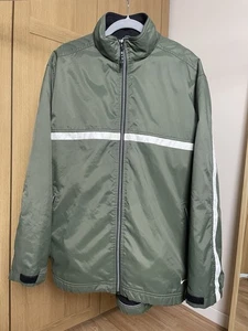 Nike Men’s Vintage Green Zip-Up Jacket – Size M – 100% Nylon – Fleece Lined - Picture 1 of 12