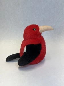 K & M Audubon Plüsch Liwi Hawaii rot realistischer Vogel Plüsch mit Sound 6 Zoll - Bild 1 von 18