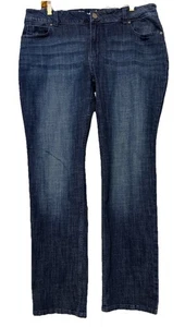 Wrangler Damen blau Stretch Denim Mid Rise gerades Bein Jeans Größe 17/18 - Bild 1 von 11