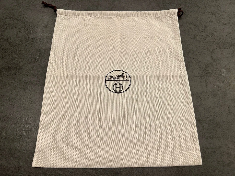 HERMES Cotton Dust Cover Storage Bag Authentic Dustbag 14 X 17 Inch - Image 1 of 4