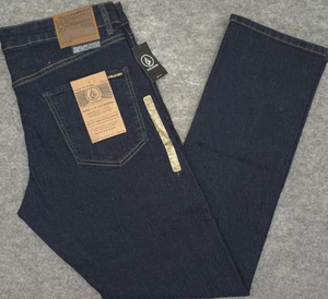 Neu mit Etikett Volcom Vorta Slim Straight Stretch Denim Jeans blau Herren Größe 34 x 32 NEU - Bild 1 von 15