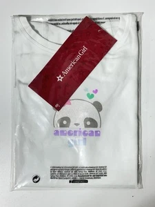 American Girl Cute At Heart Panda Bear Tee For Girls Size SMALL 7 / 8 NWT NEW - Picture 1 of 8