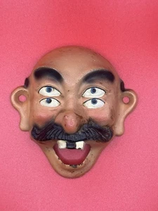 Vintage 1940’s Bottle Opener Cast Iron Four Eyed 4 Eye Buck Tooth Mustache Man. - Picture 1 of 7