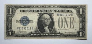 1928 D $1 Dollar Silver Certificate Blue Seal Note “Funnyback” - Picture 1 of 2