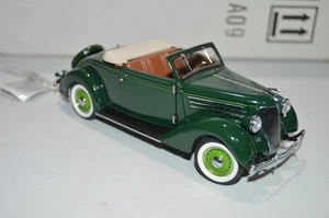 Vintage Franklin Mint 1936 Ford Deluxe Convertible grün Maßstab 1:24 Auto - Bild 1 von 8