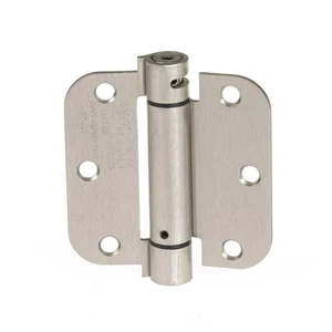 Selbstschließende Türscharniere, 2 Stück, Nickel satiniert - 3 1/2 x 3 1/2 Zoll - Bild 1 von 6