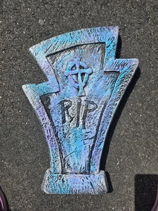 Vintage Ostern Unlimited Halloween Outdoor Dimmlicht RIP Grabstein Blasform - Bild 1 von 4