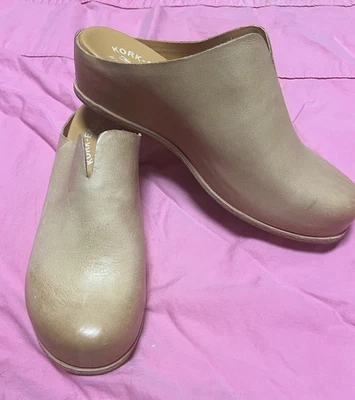 Zapatos Zueco Kork-Ease Para Cuero Negro Tostado Cuña Mules Sin Cordones Para Mujer Talla 8 Foto 1 de 4