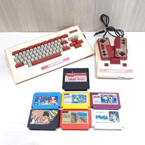 Famicom Family Basic Keyboard with Japanese console & 6 games Nintendo FB812 - Picture 1 of 12