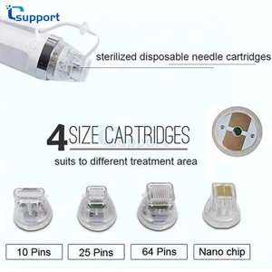 Replace Micro Needle Cartridge Tip Nano10/25/64 Pins Gold Plated For RF Machine - Picture 1 of 15