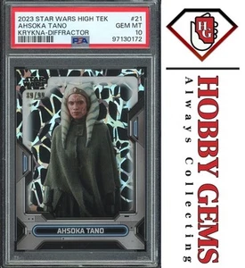 AHSOKA TANO PSA 10 2023 Topps Star Wars High Tek Krykna Diffractor Web #21 89/99 - Picture 1 of 2