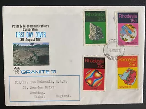 1971 Belukwe Rhodesia First Day Cover To Reading England Post & Telecomunication - Picture 1 of 2