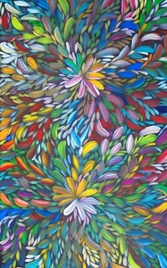 Pintura Original LOUISE NUMINA 133 x 86 cm - Pinturas Aussie Arte Aborigen - Imagen 1 de 6
