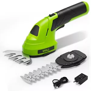 SHALL 2 in 1 Cordless Grass Shear & Hedge Trimmer - 7.2V Electric Bush Trimmer - Picture 1 of 22
