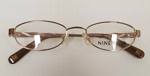 Marco de gafas Nine West antiguo de metal dorado con borde completo NW1013 718 47-18-130 Q167 - Imagen 1 de 7