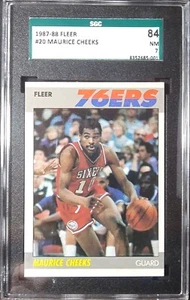 1987-88 Fleer Basketball [Base] #20 Maurice Cheeks HOF PHI 76ers Champ NM SGC 7 - Bild 1 von 12