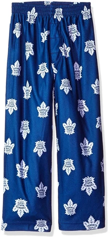 NHL Toronto Maple Leafs Boys 4-7 Sleepwear All Over Print Pants, Large (7), Blue Cover