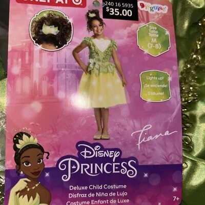 Tiana Costume Girls Medium 7-8 Dress Disney Princess Frog Does Not Light Up - Image 1 of 2