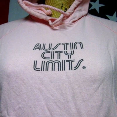 AUSTIN CITY LIMITS small hoodie country TV throwbak Texas pink hooded sweatshirt - Image 1 of 2