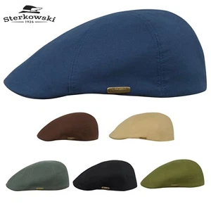 Sterkowski RUSTY Airy Pure Cotton Summer Flat Cap Breathable Handmade Duckbill - Picture 1 of 28