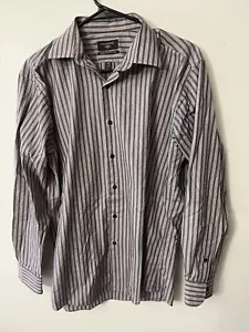 Men's Dockers Wrinkle Free Long Sleeve Dress Shirt Blue Stripe M 15/15-1/2 32/33 - Picture 1 of 5