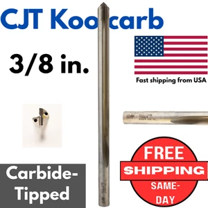 KOOLCARB CJT DRILL 27/64 Coolant Fed Straight Flute Carbide Tip 2 17004219 .4219 - Picture 1 of 13