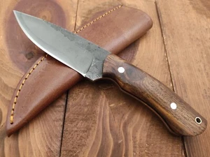 Custom Handmade High Carbon Steel Fixed Blade Acid Washed Survival Hunting Knife - Picture 1 of 14