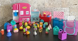 Lote Mixto de Figuras de Comida SHOPKINS Cestas de Compras Bolsas Refrigerador Juego💥 - Imagen 1 de 5