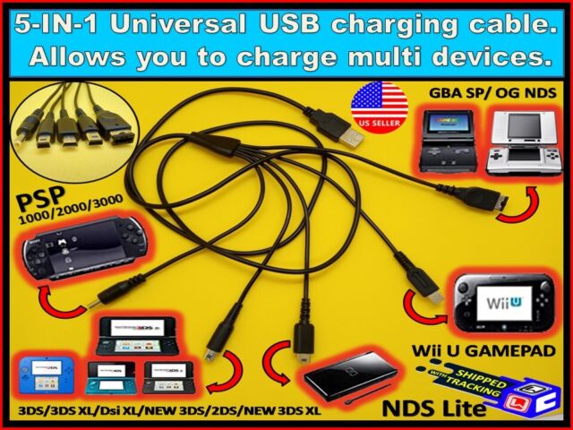 USB Charging Cable Power Cord for Gameboy Advance GBA & SP Console dt