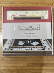 BNIB Winning Solutions Monopoly Luxe Edition with Solid Maple Wood Board Game - Picture 1 of 8