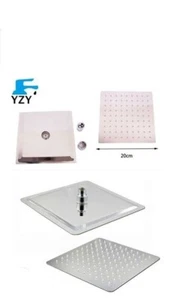 SOFFIONE ACCIAIO DOCCIA QUADRATO BAGNO EFFETTO PIOGGIA SOTTILE SLIM 20x20 cm - Foto 1 di 6