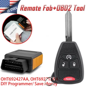 Remote Start Car Key Fob 4B 68039414 for Jeep Wrangler Patriot Compass 2007-2017 - Bild 1 von 11