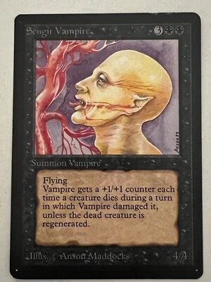 Magic the Gathering MTG Beta Sengir Vampire LP  (Beta Bob) - Image 1 of 2