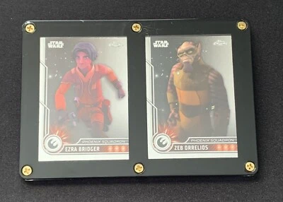2023 Topps Chrome Star Wars Набор коллекционных карточек в рамке Эзра Бриджер и Зеб Оррелиос - Изображение 1 из 4