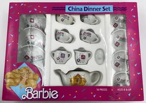 Barbie China Dinner Set 16 Pieces 1989 Chilton Mattel - Picture 1 of 6