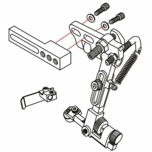 KG1245 LONG STRAIGHT GUIDE & ROLLER GUIDE FOR MOST PFAFF MACHINES - Picture 1 of 4
