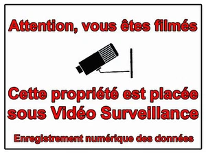 PLAQUE en ALUMINIUM SIGNALETIQUE MAISON sous VIDEO SURVEILLANCE ALARME 10x15cm - Picture 1 of 1