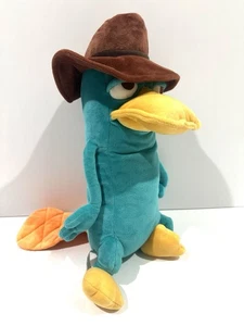 Phineas & Ferb Plüsch Perry Schnabeltier 16 Zoll Disney Parks Agent P Detektiv brauner Hut - Bild 1 von 6