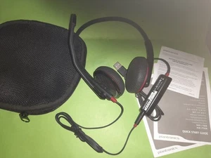 Plantronics Blackwire 300 DA Headset new unused fast UKdispatch with case pics - Afbeelding 1 van 10