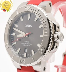 *EXCELENTE COMO NUEVO con Caja* Reloj Hombre Oris Aquis Fecha Automático 7730 Gris De JAPÓN - Imagen 1 de 15