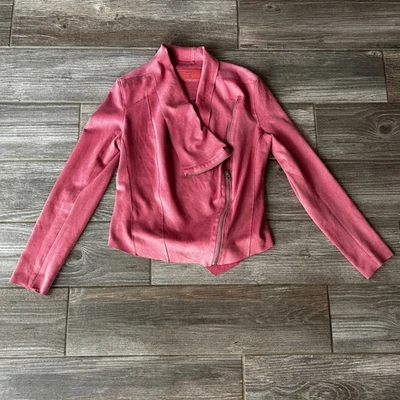 Chaqueta de Moto BLANKNYC Rosa Imitación Gamuza Cortina Frontal XS Moto Boho Foto 1 de 4