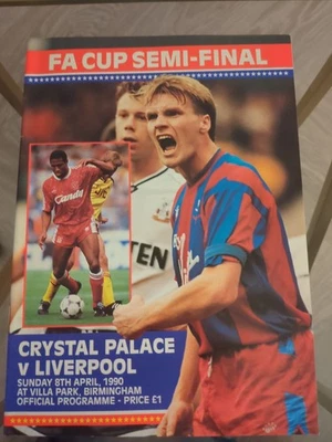 CRYSTAL PALACE  v  LIVERPOOL, 8th APRIL 1990,  FA CUP SEMI-FINAL, VILLA PARK - Image 1 of 2
