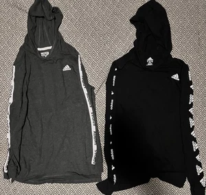 Lot Of 2 Youth XL Adidas Long Sleeve Hooded Shirts - Picture 1 of 3