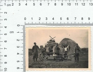 foto 1° o. 2. soldatini guerra mondiale con carrozza, 2° WW2 fotografia - Foto 1 di 2