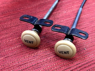 NOS pair 1949-1950 Chevrolet vent pull knob, cable ,hot rat rod lowrider bomb - Image 1 of 4